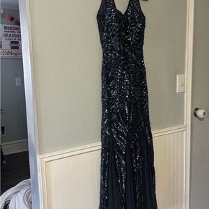 Night Way Collections Black Sequin Prom Dress